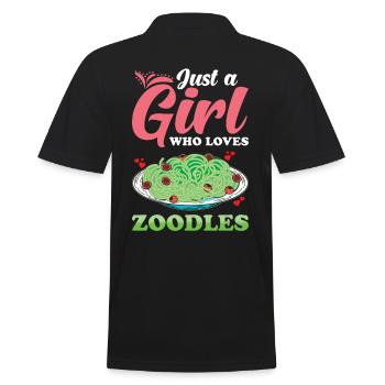 Zoodles Pâtes aux courgettes Dicton - Polo Homme - noir - Dos - Kai (181cm)