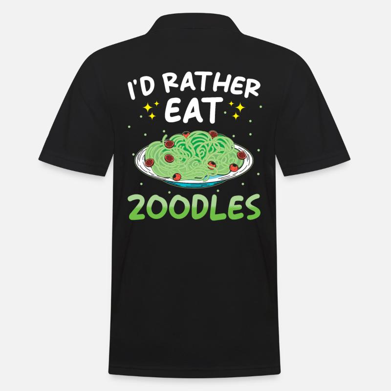 Zoodles Zucchini Pasta Spruch - Männer Poloshirt - Schwarz