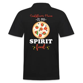 Pizza au chou-fleur Légumes végétariens végétaliens - Polo Homme - noir - Dos - Kai (181cm)