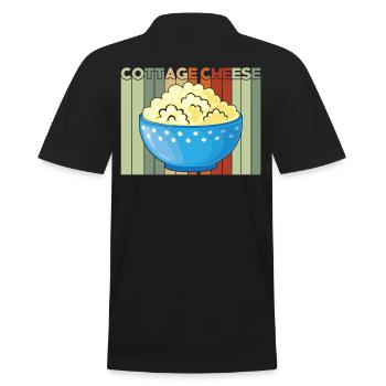 Fromage cottage Fromage cottage rétro vintage - Polo Homme - noir - Dos - Kai (181cm)