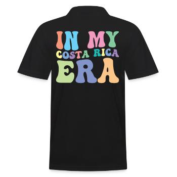 Costa Rica Retro Groovy - Männer Poloshirt - Schwarz - Hinten - Kai (181cm)