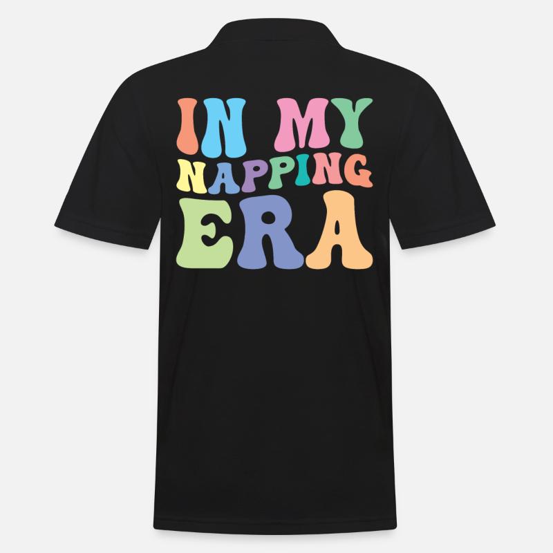 Schlafen Nickerchen Retro Groovy - Männer Poloshirt - Schwarz