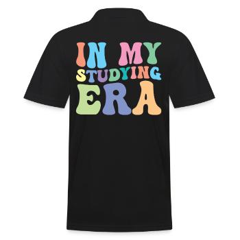 Study Retro Groovy Student - Men's Polo Shirt - black - Back - Kai (181cm)