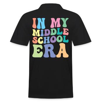 Realschule Retro Groovy Étudiant - Polo Homme - noir - Dos - Kai (181cm)