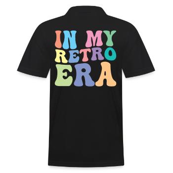 Retro Groovy - Men's Polo Shirt - black - Back - Kai (181cm)