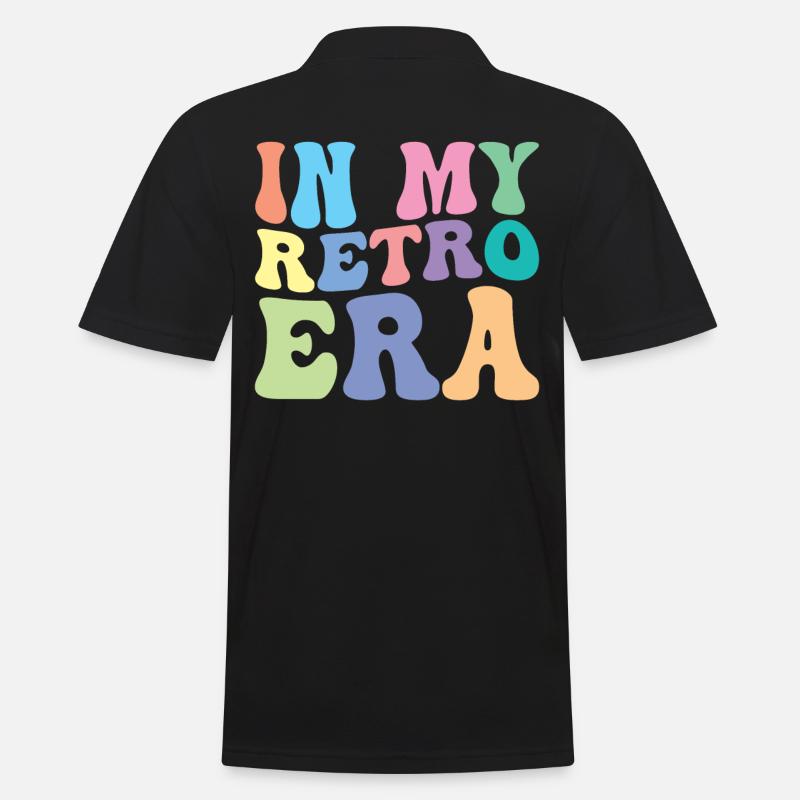 Retro Groovy - Männer Poloshirt - Schwarz