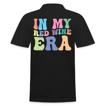 Red Wine Retro Groovy In Mine - Men's Polo Shirt - black - Back - Kai (181cm)
