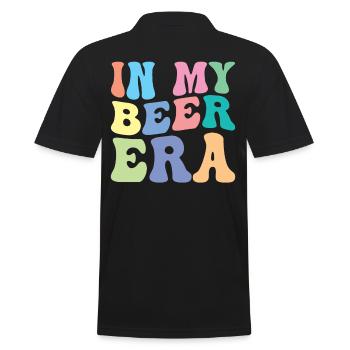 Bier Retro Groovy Frauen Bier - Männer Poloshirt - Schwarz - Hinten - Kai (181cm)