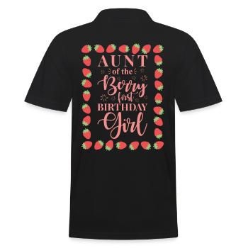 Premier anniversaire Enfant Tante Fraise - Polo Homme - noir - Dos - Kai (181cm)