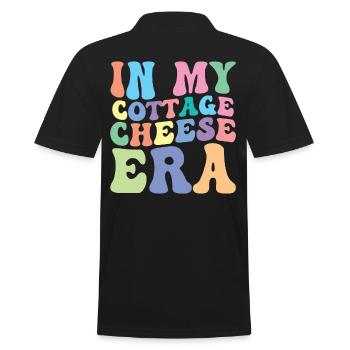 Fromage cottage Fromage cottage rétro vintage - Polo Homme - noir - Dos - Kai (181cm)