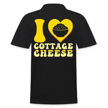 Fromage cottage Fromage cottage rétro vintage - Polo Homme - noir - Dos - Kai (181cm)