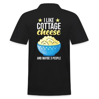 Fromage cottage Fromage cottage rétro vintage - Polo Homme - noir - Dos - Kai (181cm)