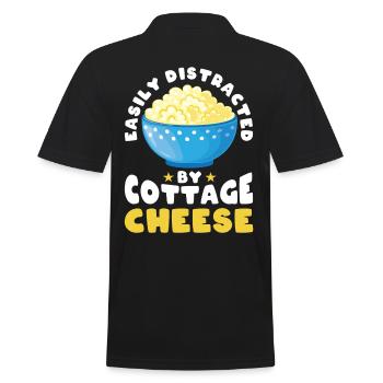 Fromage cottage Fromage cottage rétro vintage - Polo Homme - noir - Dos - Kai (181cm)