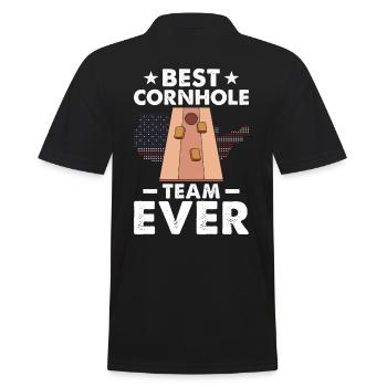 Cornhole Game Cornhole me rend heureux - Polo Homme - noir - Dos - Kai (181cm)