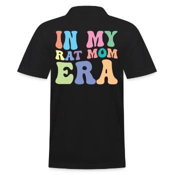 Rat Mom Retro Groovy In My Rat Mom Era - Men's Polo Shirt - black - Back - Kai (181cm)
