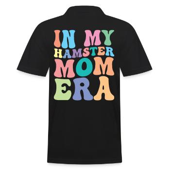Hamster Mom Retro Groovy In My Hamster Mom Era - Men's Polo Shirt - black - Back - Kai (181cm)