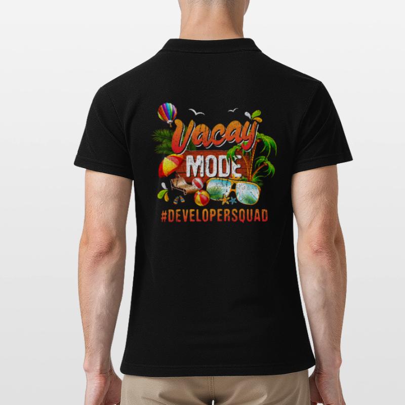 Developer Vacation Group #Developersquad Polo Homme