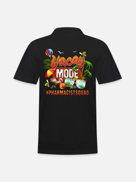 Pharmacist Vacation Group #Pharmacistsquad - Men's Polo Shirt - black