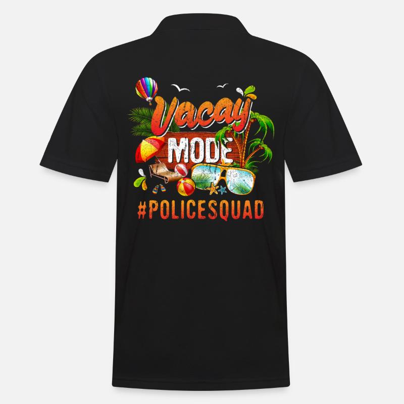 Polizei-Feriengruppe #Policesquad - Männer Poloshirt - Schwarz