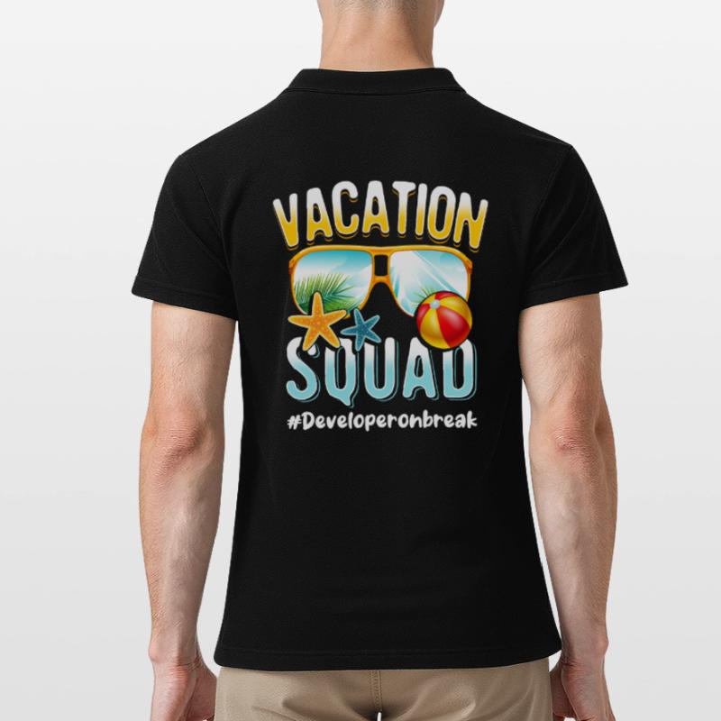 Developer Vacation Squad #Developeronbreak Polo Homme