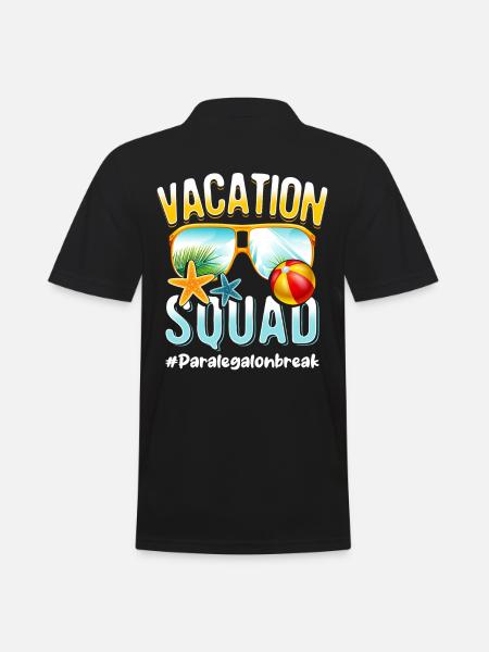 Paralegal Vacation Squad #Paralegalonbreak - Men's Polo Shirt - black