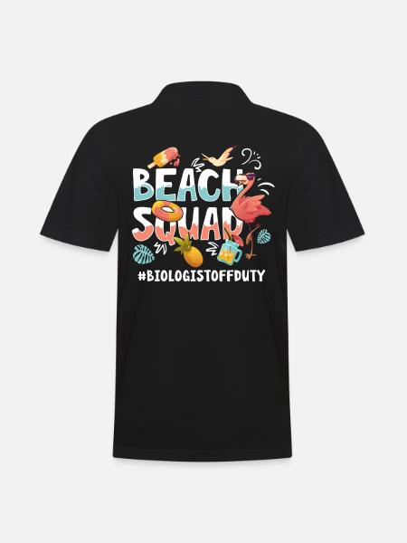 Biologist Vacation Beach Group - Men's Polo Shirt - black