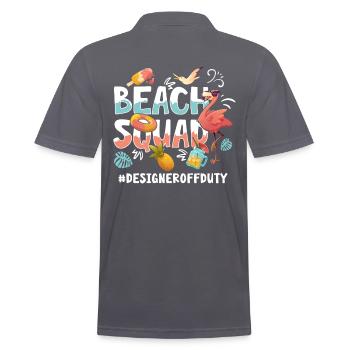Designer Vacation Beach Group - Men's Polo Shirt - charcoal grey - Back - Nico (186cm)