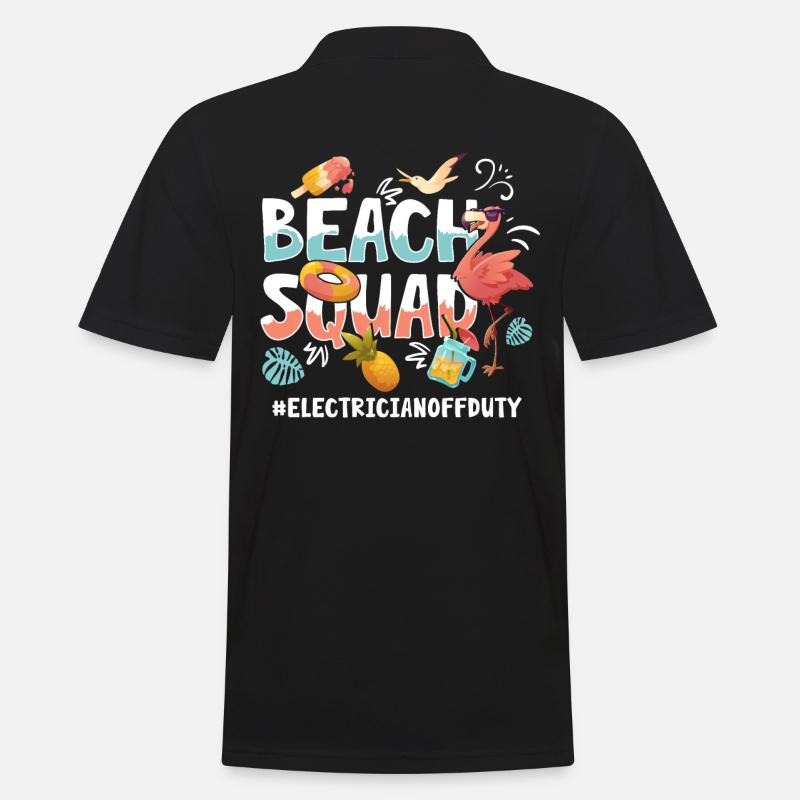 Électricien Vacances Beach Group - Polo Homme - noir