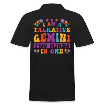 Personnalité du zodiaque Gémeaux Groovy Cool Idée de Gémeaux - Polo Homme - noir - Dos - Kai (181cm)
