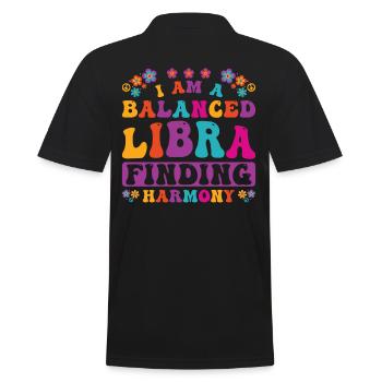 Personnalité du zodiaque Balance Groovy Cool Idée de la Balance - Polo Homme - noir - Dos - Kai (181cm)