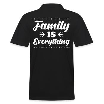 Inspiration familiale Citation Conception de texte La famille est - Polo Homme - noir - Dos - Kai (181cm)