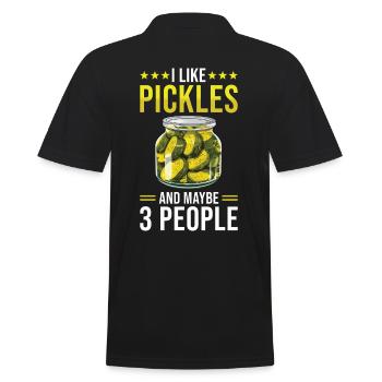 Pickles Lover concombre mariné cadeau - Polo Homme - noir - Dos - Kai (181cm)
