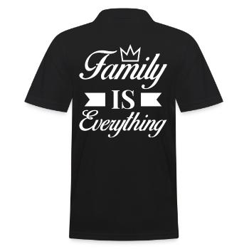 Famille Inspiration Text Design La famille est - Polo Homme - noir - Dos - Kai (181cm)