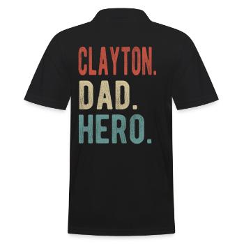 Clayton Dad Hero - Men's Polo Shirt - black - Back - Kai (181cm)