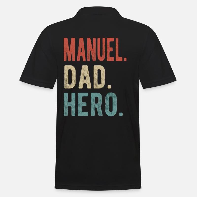 Manuel Papa Held - Männer Poloshirt - Schwarz