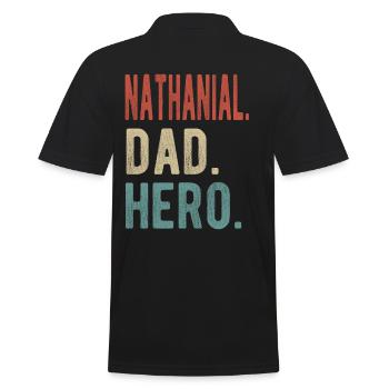 Nathanial Dad Hero - Men's Polo Shirt - black - Back - Kai (181cm)