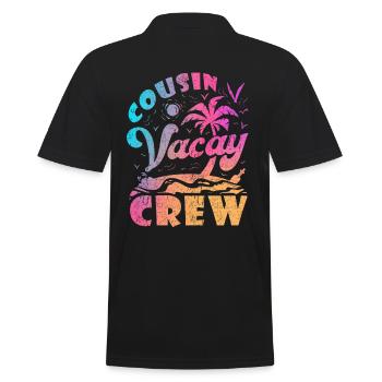 Cousin Vacay Crew - Men's Polo Shirt - black - Back - Kai (181cm)