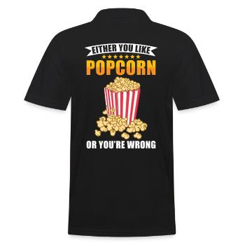Popcorn amant cadeau drôle pop-corn - Polo Homme - noir - Dos - Kai (181cm)