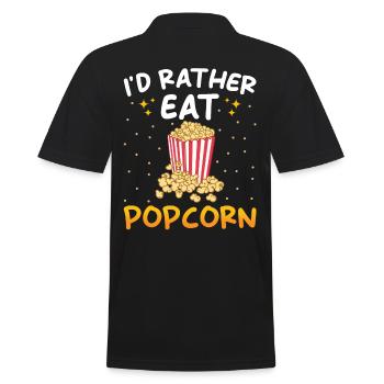 Popcorn amant cadeau drôle pop-corn - Polo Homme - noir - Dos - Kai (181cm)