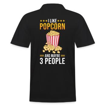 Popcorn amant cadeau drôle pop-corn - Polo Homme - noir - Dos - Kai (181cm)