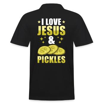 J’aime Jésus & Pickles Pickles Lover Groovy - Polo Homme - noir - Dos - Kai (181cm)