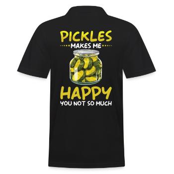 Pickles Lover concombre mariné cadeau - Polo Homme - noir - Dos - Kai (181cm)