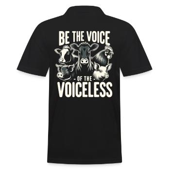 Droits des animaux Vegan Soyez la voix des sans-voix - Polo Homme - noir - Dos - Kai (181cm)