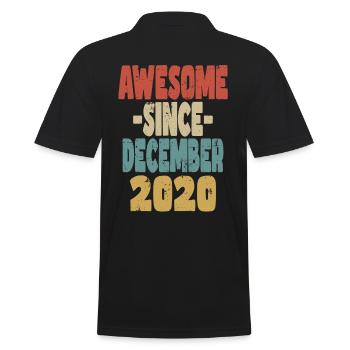 Awesome December 2020 - Men's Polo Shirt - black - Back - Kai (181cm)