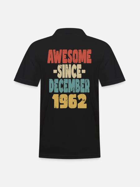 Awesome December 1962 - Men's Polo Shirt - black