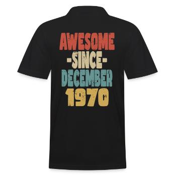 Génial décembre 1970 - Polo Homme - noir - Dos - Kai (181cm)