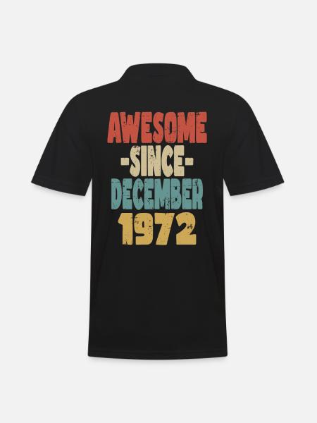 Fantastischer Dezember 1972 - Männer Poloshirt - Schwarz
