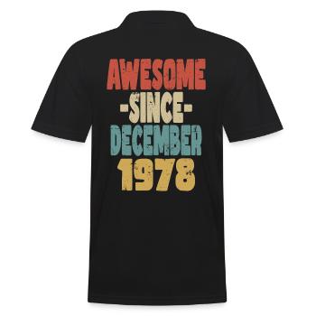 Génial Décembre 1978 - Polo Homme - noir - Dos - Kai (181cm)