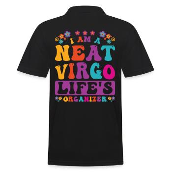 Personnalité du zodiaque Vierge Groovy Cool Vierge Idée - Polo Homme - noir - Dos - Kai (181cm)