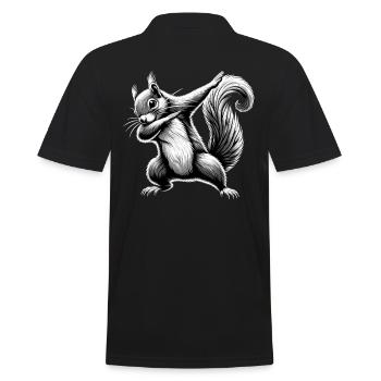 Tamponner l’écureuil - Polo Homme - noir - Dos - Kai (181cm)